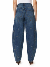 Load image into Gallery viewer, Habitual Evie High Rise Embellished Barrel Jean | Lake