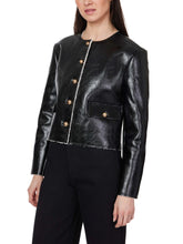 Load image into Gallery viewer, Habitual Patent Shearling Jacket | Jet Black