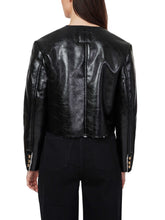 Load image into Gallery viewer, Habitual Patent Shearling Jacket | Jet Black