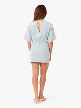 Load image into Gallery viewer, Habitual Short Sleeve Belted Mini Dress | Glacier