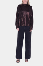 Load image into Gallery viewer, Ciebon Jaci Shoulder Button Long Sleeve Blouse | Copper