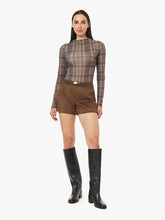 Load image into Gallery viewer, Habitual Vegan Suede Micro Mini Shorts | Teak