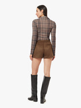 Load image into Gallery viewer, Habitual Vegan Suede Micro Mini Shorts | Teak