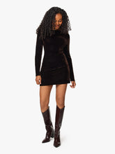 Load image into Gallery viewer, Habitual Off Shoulder Velvet Mini Dress | Brown