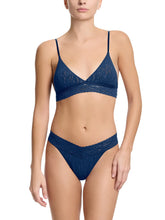 Load image into Gallery viewer, Hanky Panky Flora Lace Original Thong | Night Owl Blue
