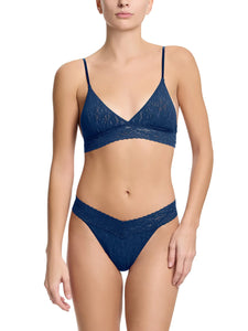 Hanky Panky Flora Lace Original Thong | Night Owl Blue