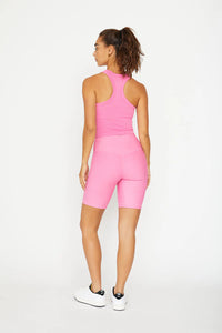 Cream Yoga Harper Biker Shorts | Pink 8"