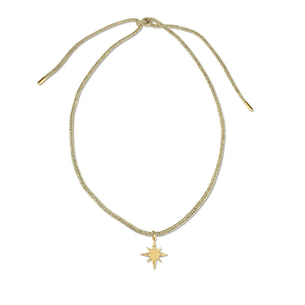 HART Lurex Cord Necklace w/ Star Compass Charm