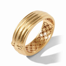 Load image into Gallery viewer, Julie Vos Havana Statement Hinge Bangle | Gold