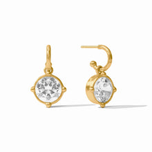 Load image into Gallery viewer, Julie Vos Honeybee Hoop &amp; Charm Earring | Cubic Zirconia