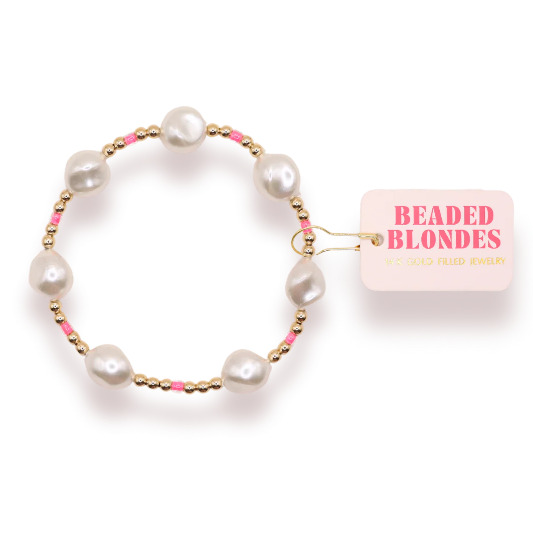 Beaded Blondes Hot Pink Sadie Bracelet