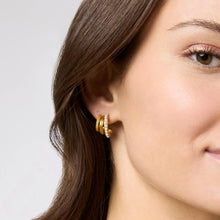 Load image into Gallery viewer, Julie Vos Gold Hydra Triple Hoop | Pearl