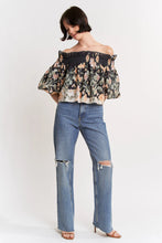 Load image into Gallery viewer, En Saison Iris Trapeze Blouse | Black Ginger Olive
