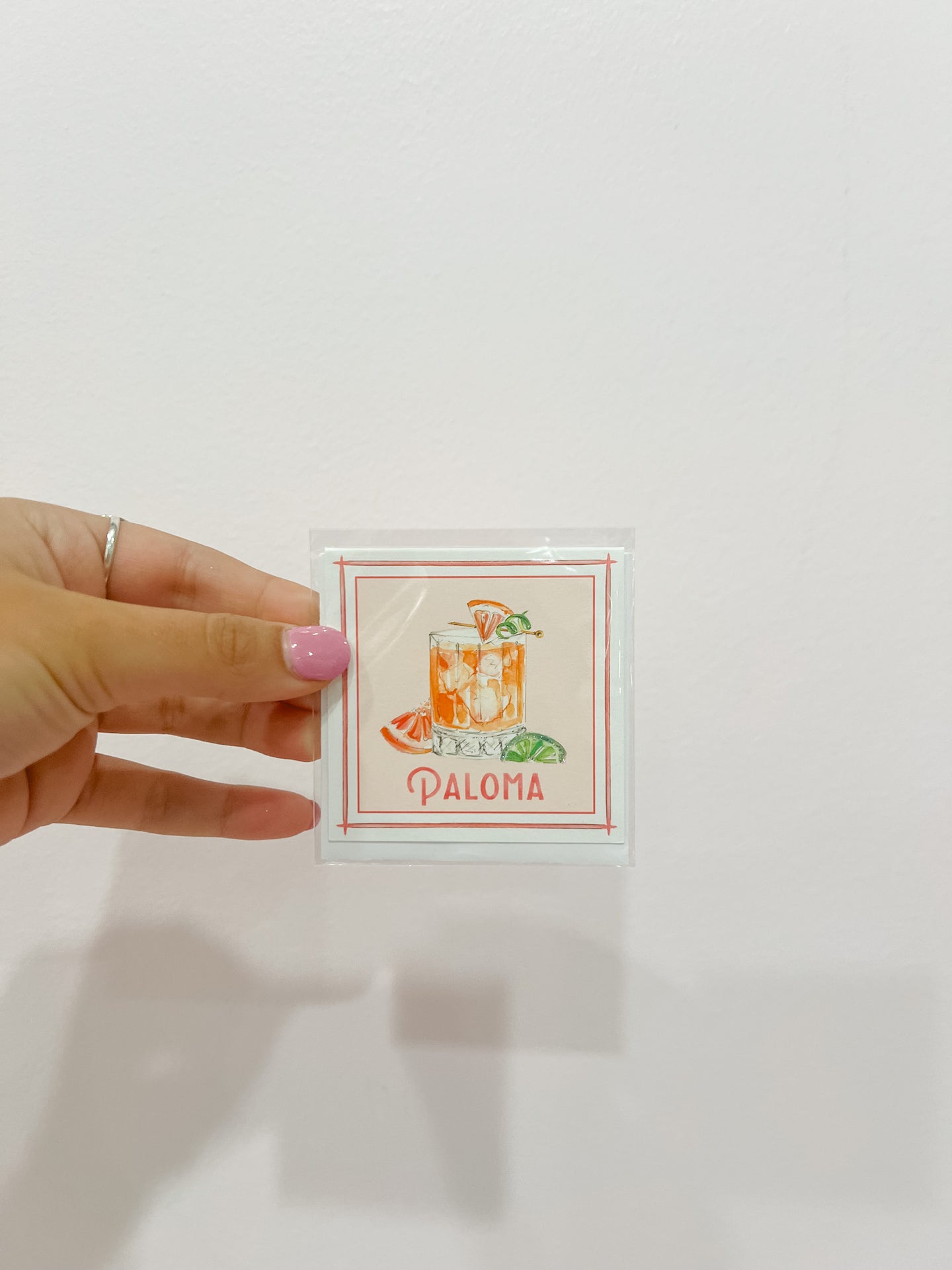 Handpainted Paloma Enclosure Card
