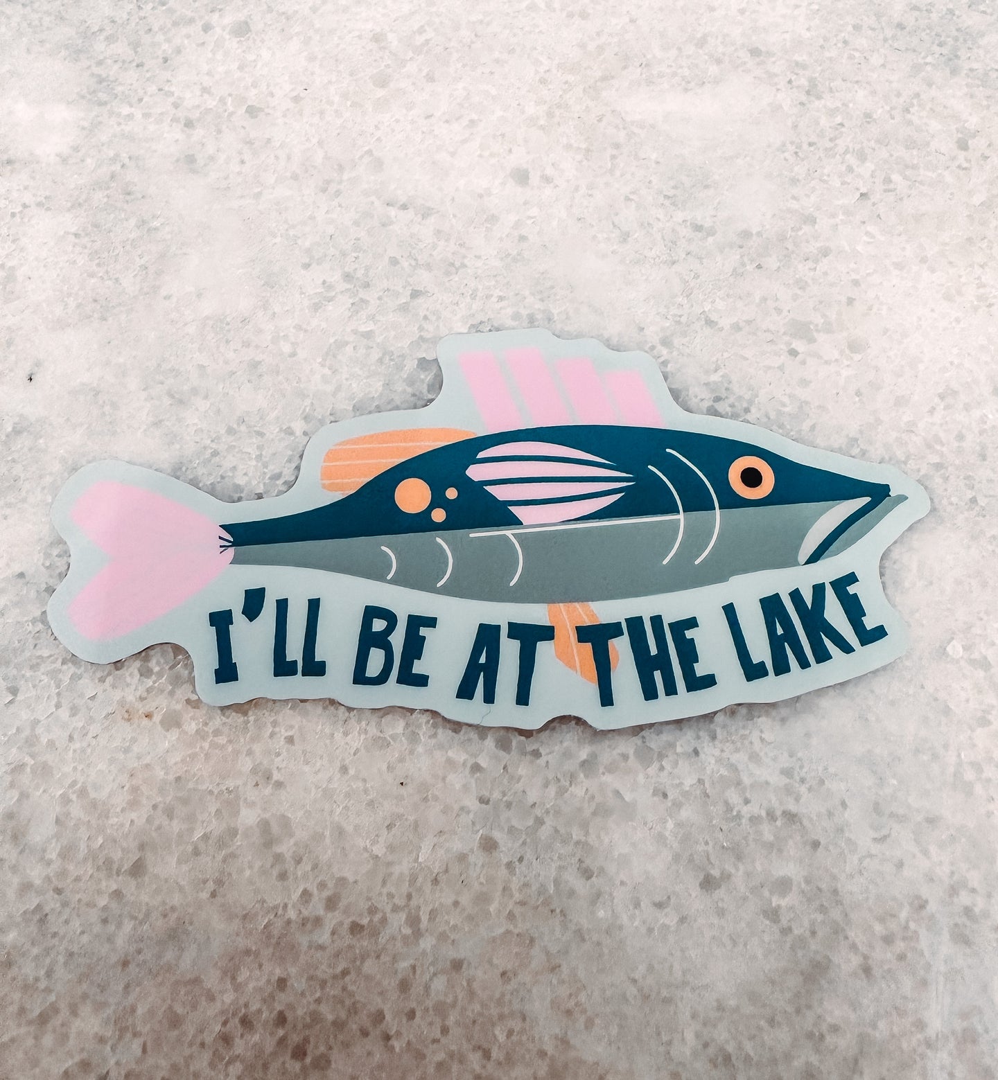 I'll Be The Lake Fish Sticker