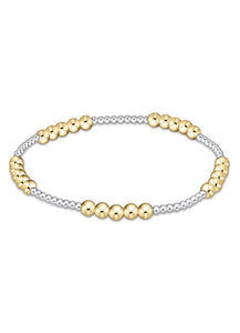 enewton Classic Blissful Pattern 2mm Bead Bracelet - 4mm Mixed Metal