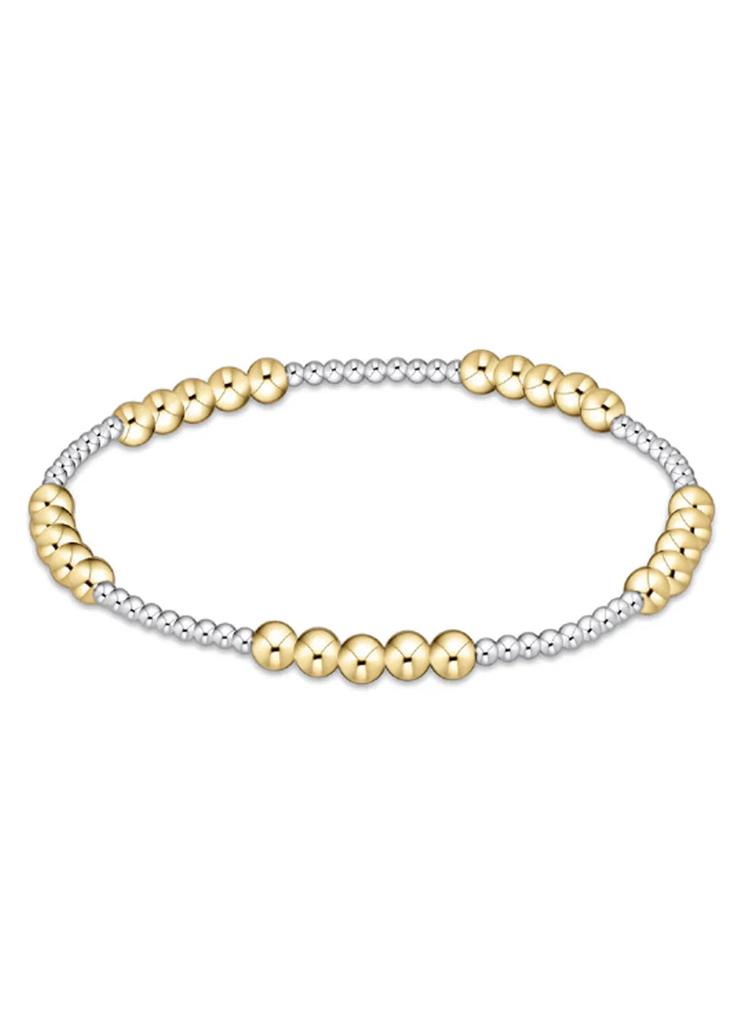 enewton Classic Blissful Pattern 2mm Bead Bracelet - 4mm Mixed Metal