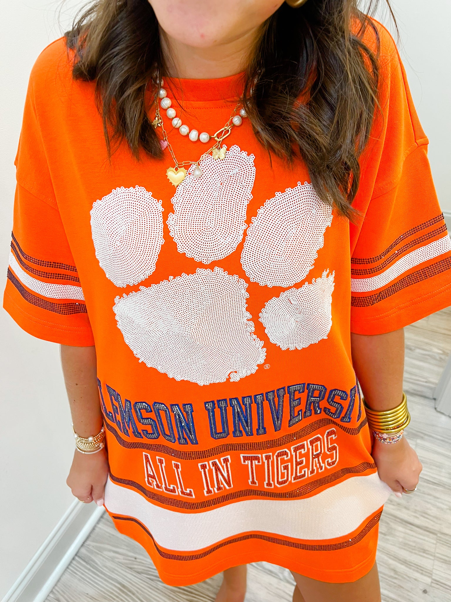clemson jersey dress TBBC Girls' Clemson Polly Play Dress