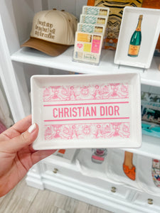 Ceramic Tray | Toile PInk