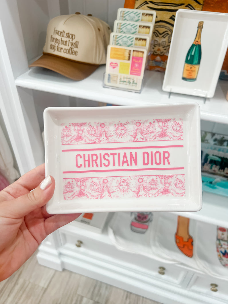 Ceramic Tray | Toile PInk