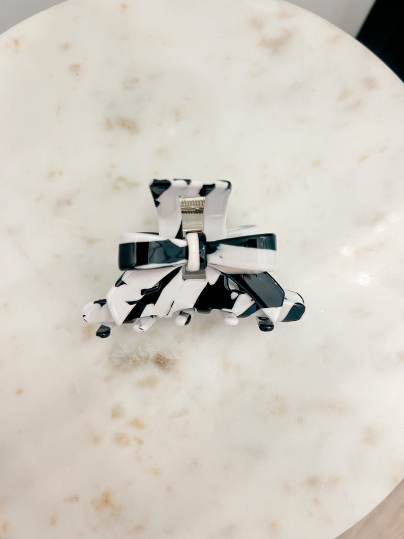 Claw Clip | Zebra Bow