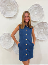 Load image into Gallery viewer, Anna Cate Jones Dress | Denim/Suede Mix