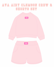 Load image into Gallery viewer, PRE-ORDER Ava Airy Clemson Crew &amp; Shorts Set | Pink