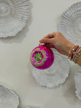 Load image into Gallery viewer, Vintage Round Pink Glass Ornament