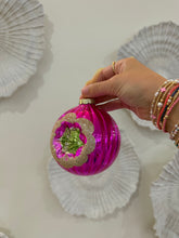 Load image into Gallery viewer, Vintage Round Pink Glass Ornament