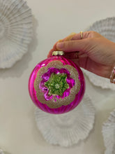 Load image into Gallery viewer, Vintage Round Pink Glass Ornament