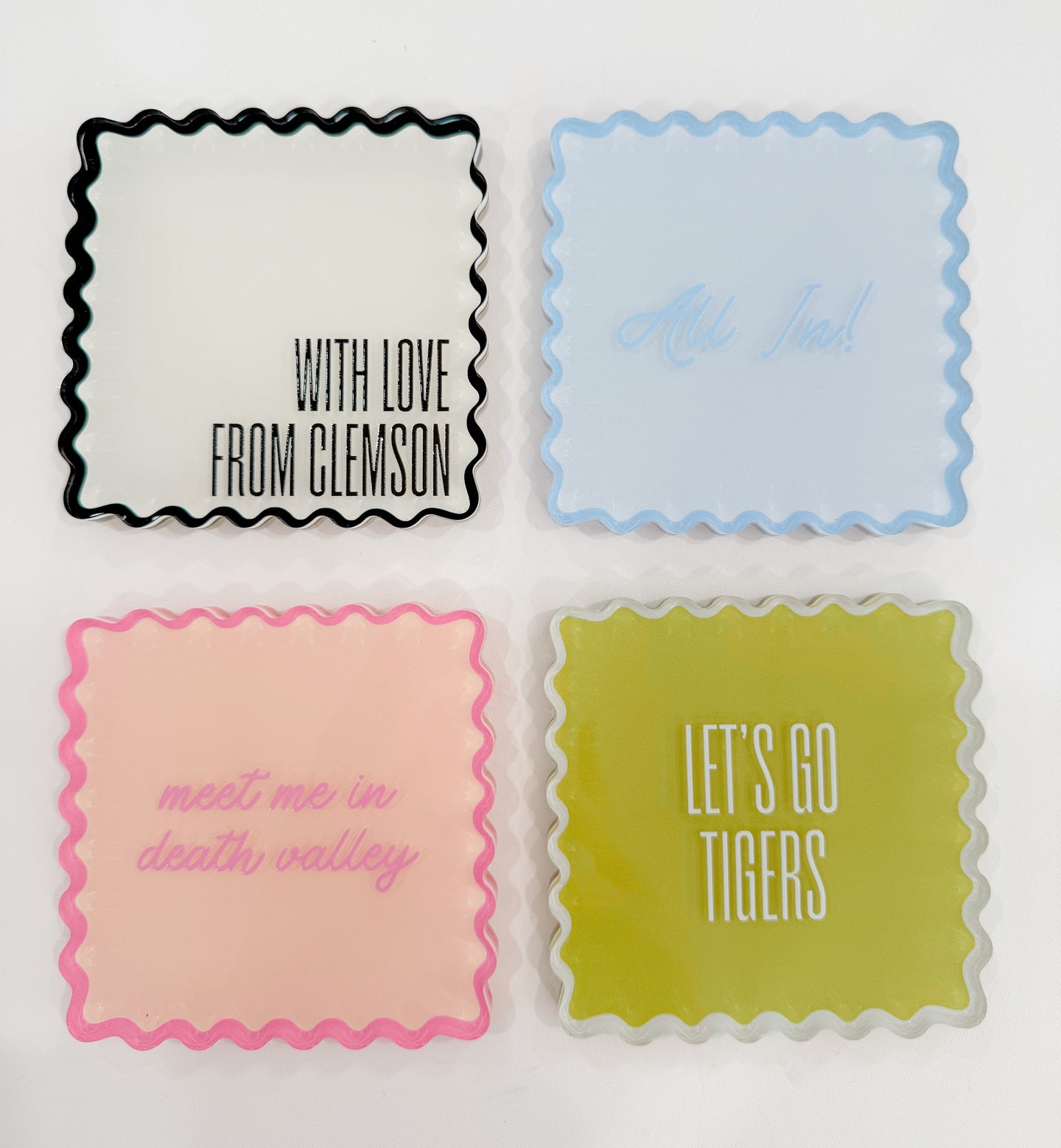 Tart by Taylor Custom Clemson Coasters
