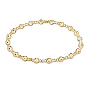 enewton Extends - Classic Sincerity Pattern 4mm Bead Bracelet - Gold