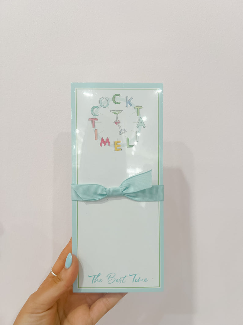 Cocktail Time The Best Time Chunky Notepad