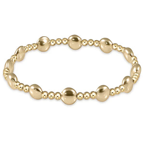 enewton Honesty Gold Sincerity Pattern 6mm Bead Bracelet