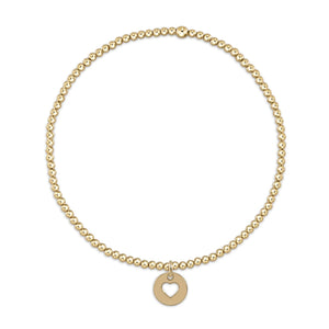 enewton Classic Gold 2mm Bead Bracelet - Love Small Gold Disc