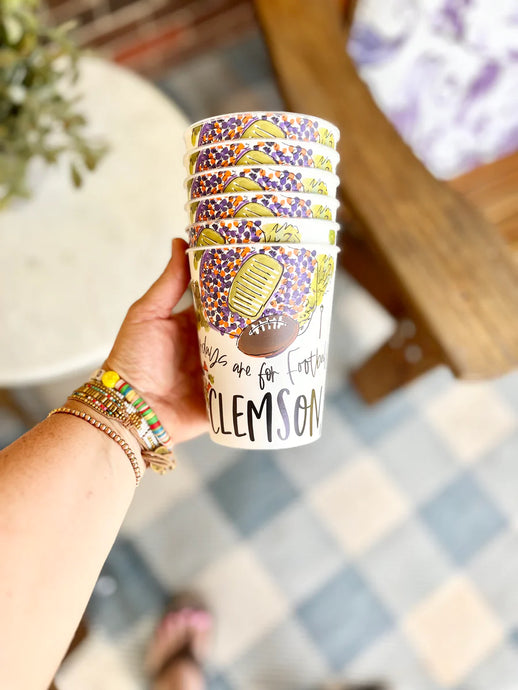 Clemson Reusable Party Cup Set
