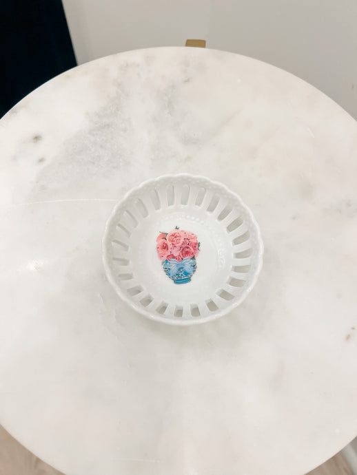 Chinoiserie Flowers Ring Dish