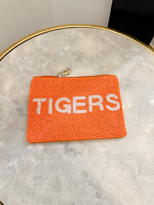 Tigers Beaded Pouch