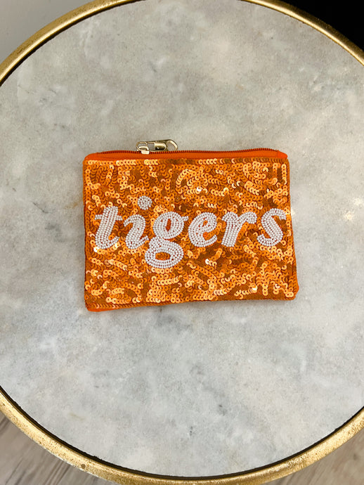 Tigers Sequin Pouch