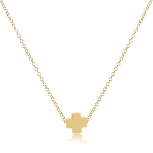 enewton 16" Necklace Gold - Signature Cross Gold