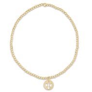 enewton Classic Gold 2mm Bead Bracelet - Guardian Angel Small Gold Disc