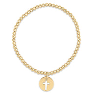 enewton Classic Gold 3mm Bead Bracelet - Blessed Gold Disc