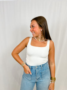 Karlie Ivory Square Neck Bodysuit