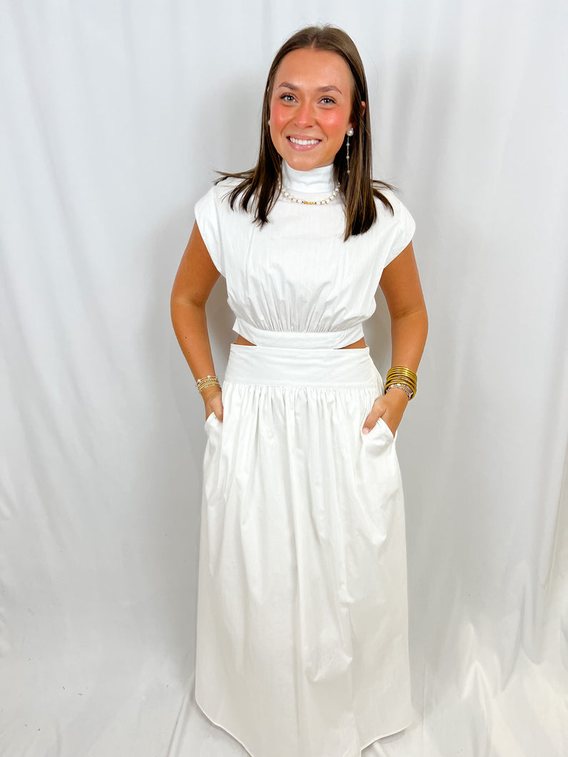 Sincerely Ours Elena Dress | White Poplin