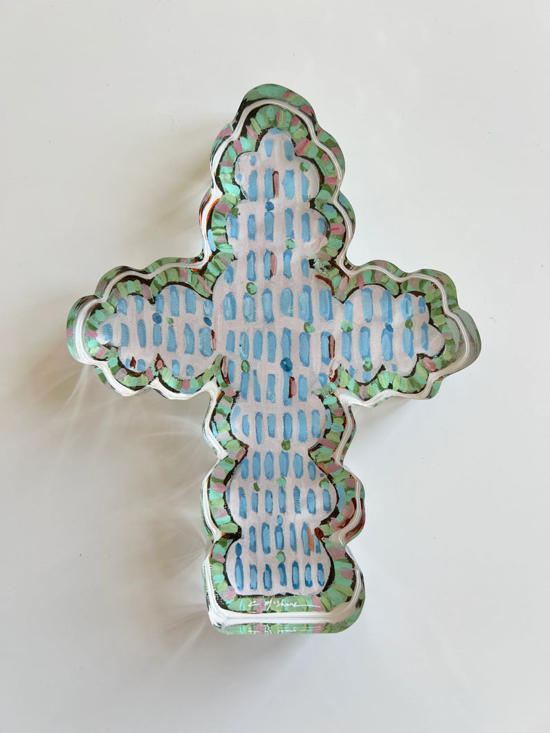 Chelsea McShane Faithful Cross I Acrylic Block