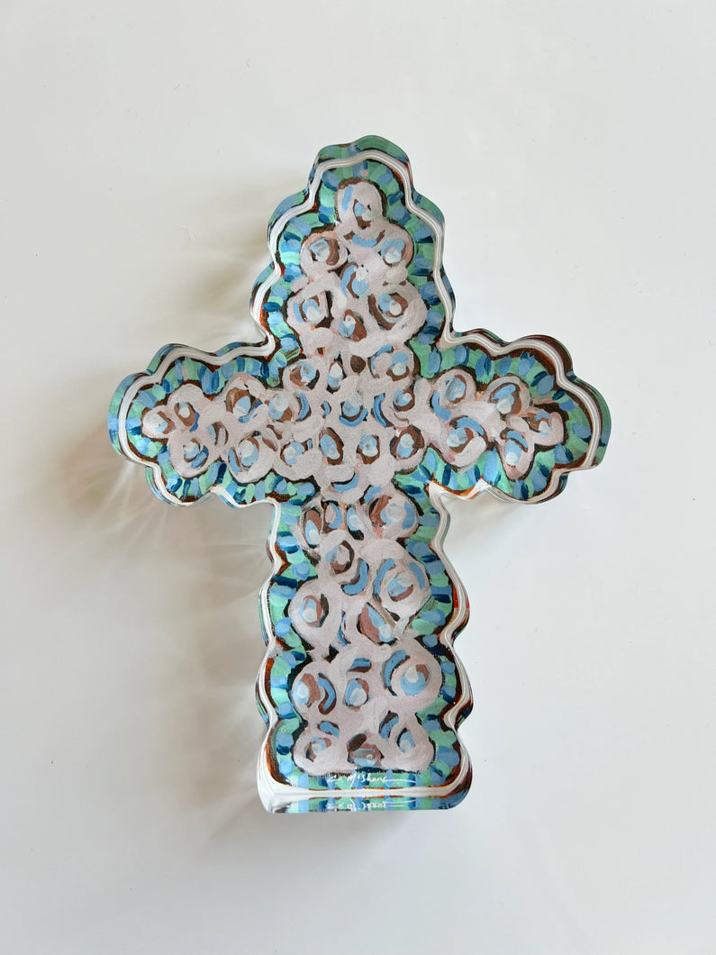 Chelsea McShane Faithful Cross II Acrylic Block
