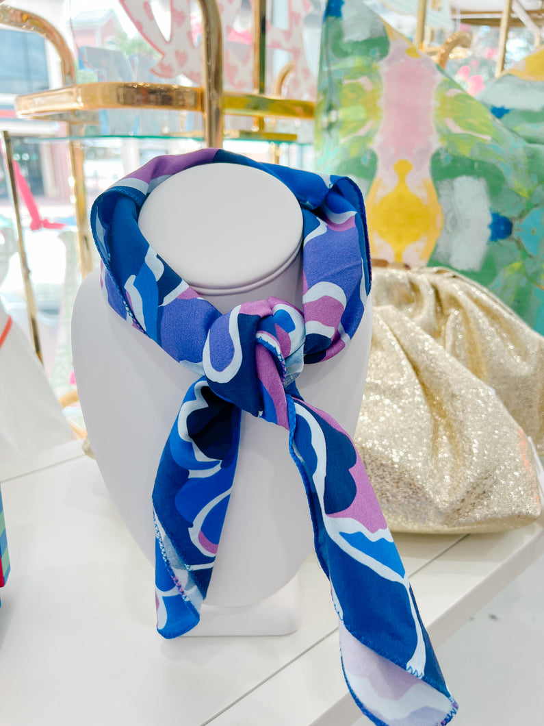 Briton Court Scarf | Purple & Navy