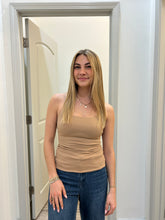 Load image into Gallery viewer, Perla Signature Second Skin Adjustable Strap Top | Almond