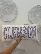 Purple Floral Clemson Pillow