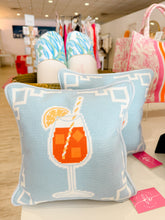 Load image into Gallery viewer, Aperol Spritz Needlepoint Pillow